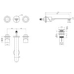 Firma Carlo Frattini Slide Bateria umywalkowa z korkiem klik klak podtynkowa element zewnętrzny inox F5811Z/5INOX