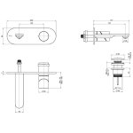Firma Carlo Frattini Slide Bateria umywalkowa z korkiem klik klak podtynkowa element zewnętrzny inox F5821WX5INOX