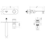Firma Carlo Frattini Slide Bateria umywalkowa z korkiem klik klak podtynkowa element zewnętrzny inox F5821WLX5INOX