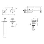 Firma Carlo Frattini Slide Bateria umywalkowa z korkiem klik klak podtynkowa element zewnętrzny inox F5821WLX8INOX