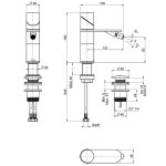 Firma Carlo Frattini Slide Bateria bidetowa z korkiem klik klak inox F5802INOX