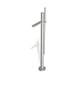 Fima Carlo Frattini Slide Bateria wannowa wolnostojąca podtynkowa ze słuchawką i wężem element zewnętrzny inox F5804/6INOX