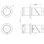Firma Carlo Frattini Slide Bateria prysznicowa termostatyczna podtynkowa z przełącznikiem 2-drożnym element zewnętrzny inox F5803N7INOX