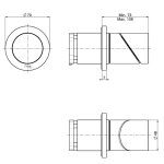 Firma Carlo Frattini Slide Mieszacz wannowo/prysznicowy podtynkowy element zewnętrzny inox F5803N1INOX