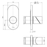 Firma Carlo Frattini Slide Mieszacz wannowo/prysznicowy podtynkowy element zewnętrzny inox F5809E1INOX