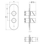 Firma Carlo Frattini Slide Mieszacz podtynkowy z przełącznikiem 2/3-drożnym element zewnętrzny inox F5809X6INOX