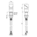 Firma Carlo Frattini Slide Mieszacz umywalkowy inox F5814/3INOX