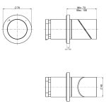 Firma Carlo Frattini Slide Przełącznik 2-drożny podtynkowy element zewnętrzny inox F5803N1INOX
