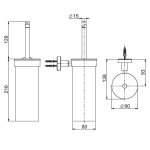 Firma Carlo Frattini Slide Szczotka z uchwytem inox F6896/2INOX