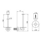 Firma Carlo Frattini Slide Uchwyt na papier inox F6895/2INOX
