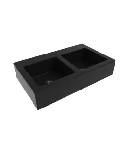 Flaminia Acquafood Zlew kuchenny podwójny stawiany na blat 100x60 carbone matt 5051AFCAR