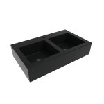 Flaminia Acquafood Zlew kuchenny podwójny stawiany na blat 100x60 carbone matt 5051AFCAR