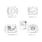 Flaminia App Miska 54x36 z deską wolnoopadającą biały połysk AP118S+QKCW07