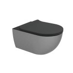 Flaminia App Miska 54x36 z deską wolnoopadającą silver black AP118SSCP+QKCW09NER
