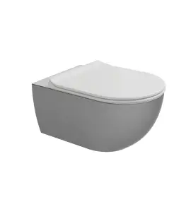 Flaminia App Miska 54x36 z deską wolnoopadającą slim silver white matt AP118SSLP+QKCW09