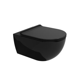 Flaminia App Miska 54x36 z deską wolnoopadającą slim czarny połysk AP118SNER+QKCW09NER