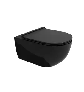 Flaminia App Miska 54x36 z deską wolnoopadającą slim czarny połysk AP118SNER+QKCW09NER