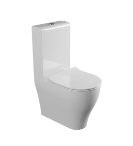 Flaminia App Miska 58x36 z deską wolnoopadającą slim i spłuczką biały połysk KITAP116G