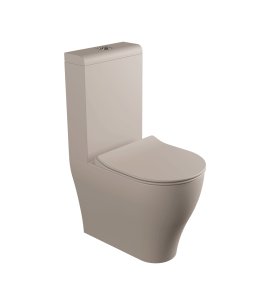 Flaminia App Miska 58x36 z deską wolnoopadającą slim i spłuczką argilla matt KITAP116GARG