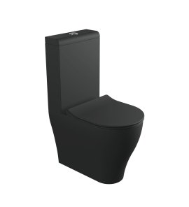 Flaminia App Miska 58x36 z deską wolnoopadającą slim i spłuczką carbone matt KITAP116GCAR