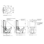 Flaminia App Miska 58x36 z deską wolnoopadającą slim i spłuczką argilla matt AP116RGARG+APCW07ARG+AP39ARG