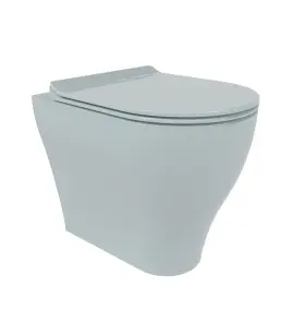 Flaminia App Miska bezrantowa 52x36 z deską wolnoopadającą slim azzurro polvere glossy AP117GAP+QKCW09AP