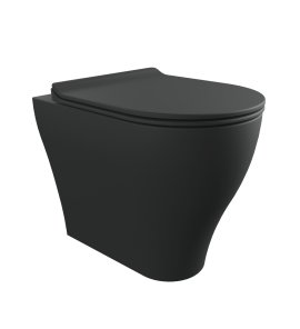 Flaminia App Miska bezrantowa 52x36 z deską wolnoopadającą slim carbone matt AP117GCAR+QKCW09CAR