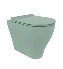 Flaminia App Miska bezrantowa 52x36 z deską wolnoopadającą slim menta matt AP117GME+QKCW09ME