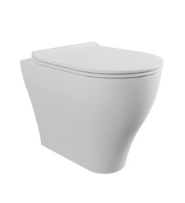 Flaminia App Miska bezrantowa 52x36 z deską wolnoopadającą slim latte matt AP117GLAT+QKCW09LAT