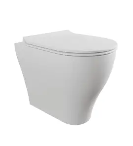 Flaminia App Miska bezrantowa 52x36 z deską wolnoopadającą slim latte matt AP117GLAT+QKCW09LAT