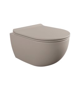 Flaminia App Miska bezrantowa 48,5x36 z deską wolnoopadającą slim argilla matt AP119GARG+QKCW09ARG