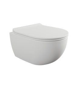 Flaminia App Miska bezrantowa 48,5x36 z deską wolnoopadającą slim latte matt AP119GLAT+QKCW09LAT