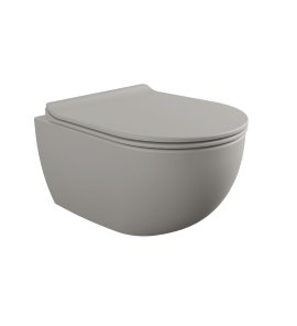 Flaminia App Miska bezrantowa 48,5x36 z deską wolnoopadającą slim cenere matt AP119GCEN+QKCW09CEN