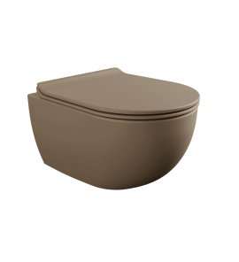 Flaminia App Miska bezrantowa 48,5x36 z deską wolnoopadającą slim fango matt AP119GFAN+QKCW09FAN