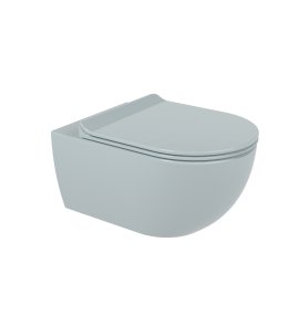 Flaminia App Miska bezrantowa 54x36 z deską wolnoopadającą azzurro polvere glossy AP118GAP+APCW10AP