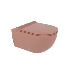 Flaminia App Miska bezrantowa 54x36 z deską wolnoopadającą terracotta glossy AP118GTC+APCW10TC