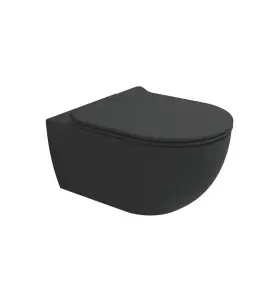 Flaminia App Miska bezrantowa 54x36 z deską wolnoopadającą carbone matt AP118GCAR+QKCW09CAR