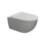 Flaminia App Miska bezrantowa 54x36 z deską wolnoopadającą silver white matt AP118GSLP+QKCW09