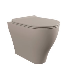 Flaminia App Miska bezrantowa 52x36 z funkcją bidetu i deską wolnoopadającą slim argilla matt AP117GEARG+QKCW09ARG