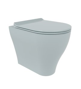Flaminia App Miska bezrantowa 52x36 z funkcją bidetu i deską wolnoopadającą slim azzurro polvere glossy AP117GEAP+QKCW09AP