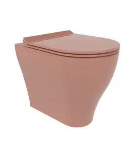 Flaminia App Miska bezrantowa 52x36 z funkcją bidetu i deską wolnoopadającą slim terracotta glossy AP117GETC+QKCW09TC