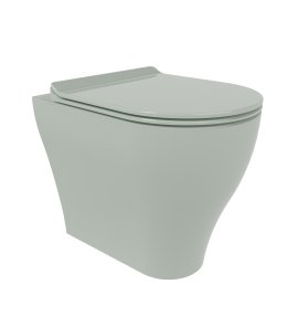 Flaminia App Miska bezrantowa 52x36 z funkcją bidetu i deską wolnoopadającą slim verde giada glossy AP117GEVG+QKCW09VG