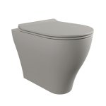 Flaminia App Miska bezrantowa 52x36 z funkcją bidetu i deską wolnoopadającą slim cenere matt AP117GECEN+QKCW09CEN