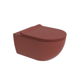 Flaminia App Miska bezrantowa 54x36 z funkcją bidetu i deską wolnoopadającą slim uva matt AP118GEUV+QKCW09UV