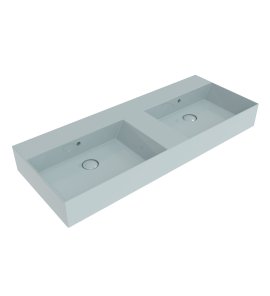 Flaminia App Umywalka podwójna stawiana/ścienna 120x47 azzurro polvere glossy AP120LAP