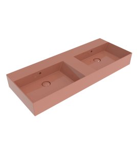 Flaminia App Umywalka podwójna stawiana/ścienna 120x47 terracotta glossy AP120LTC