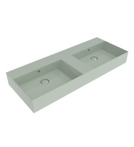 Flaminia App Umywalka podwójna stawiana/ścienna 120x47 verde giada glossy AP120LVG