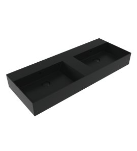Flaminia App Umywalka podwójna stawiana/ścienna 120x47 carbone matt AP120LCAR
