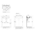 Flaminia App Umywalka ścienna 50x25 biały połysk AP5025SX