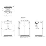 Flaminia App Umywalka ścienna 50x25 biały połysk AP5025DX